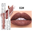 Diamond Liquid Metallic No Stain On Cup Lip Lacquer