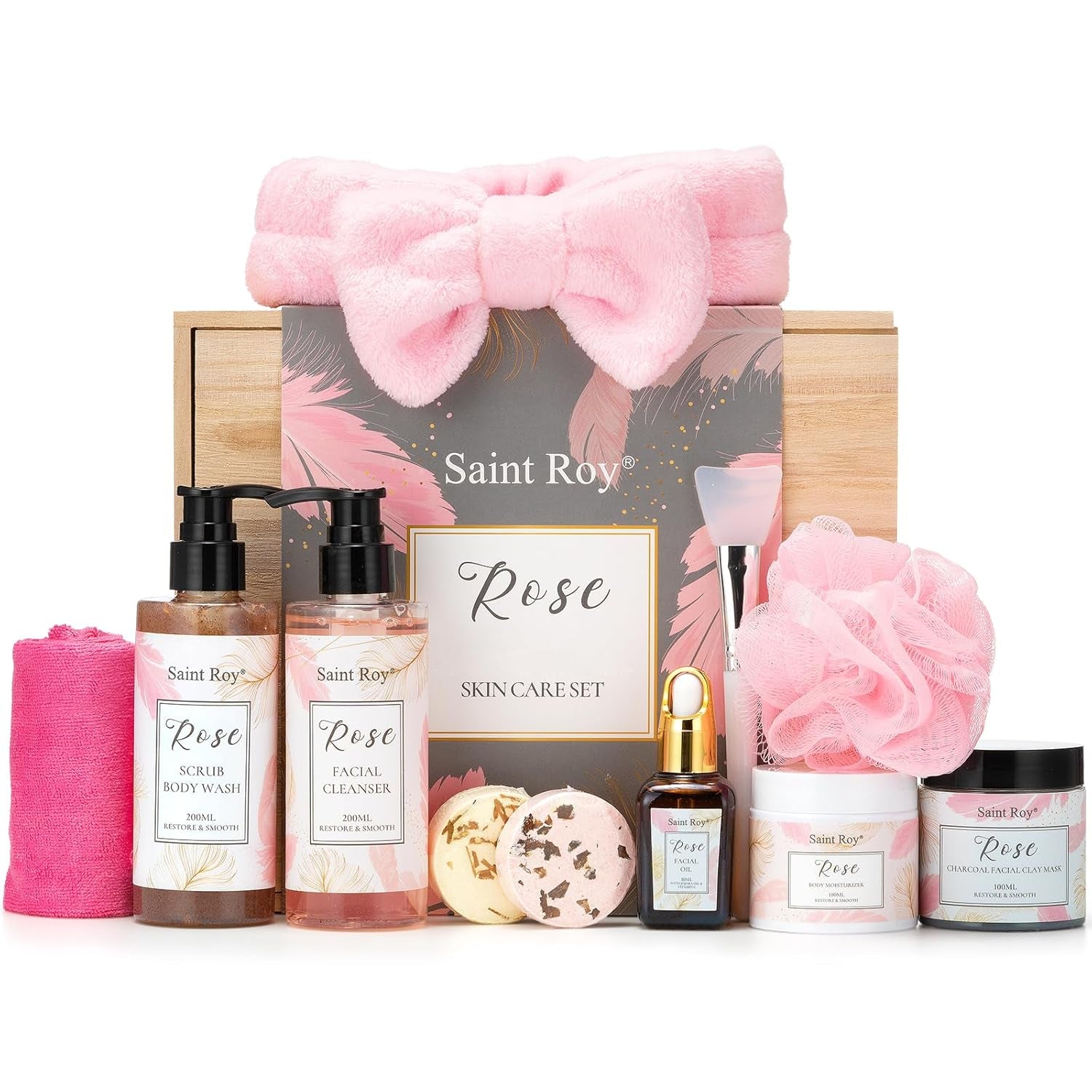 Mother'S Day Gift for Mom Spa Kit Gifts, Spa Gift Baskets for Women Get Well Gifts, 13Pcs Lavender Jasmine Luxury Spa Gift Set,Pamper Birthday Gifts for Women