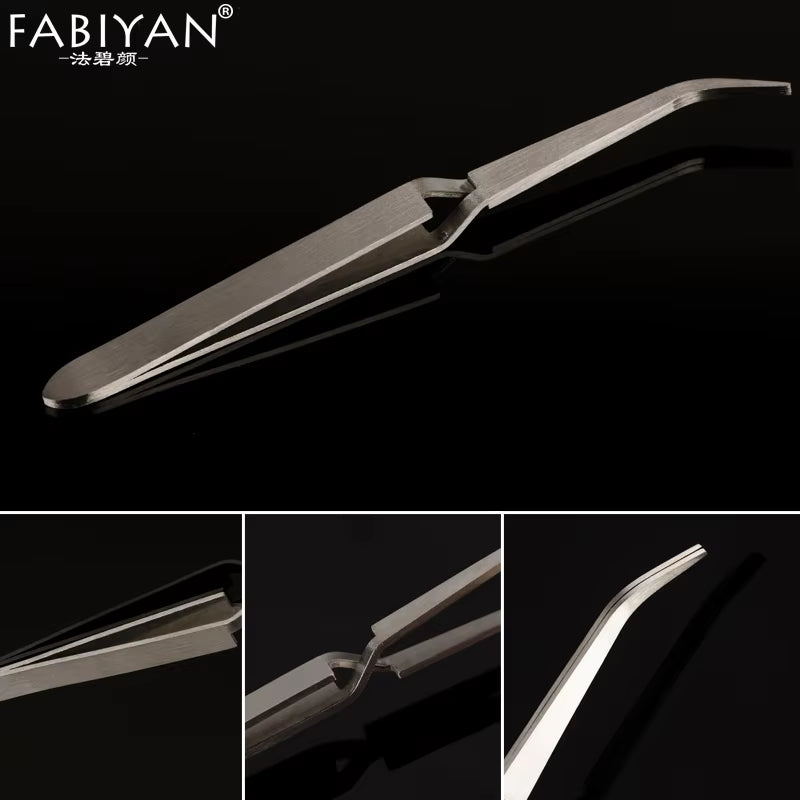 Nail Art Shaping Tweezers Stainless Steel Multi-Function Clip Tip Manicure Tool UV Gel Acrylic C Curve Nipper Picking Rhinestone