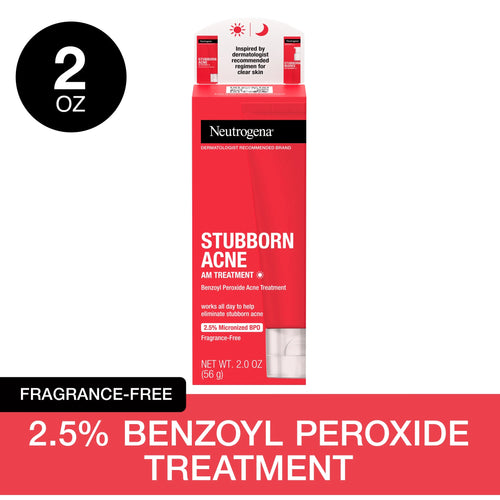 (2 Pack)  Stubborn Acne AM Treatment with Benzoyl Peroxide, 2.0 Oz