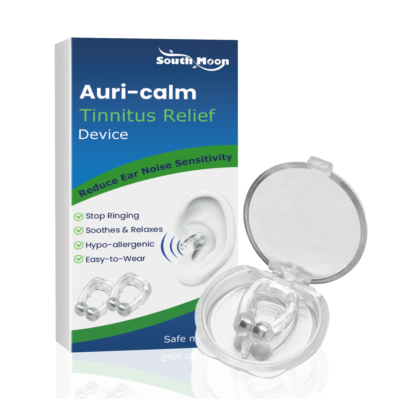 Auri-calm Tinnitus Relief Device, Relieve Ear Pain Tinnitus And Ear Discomfort Ear Massage Care Ear Clips
