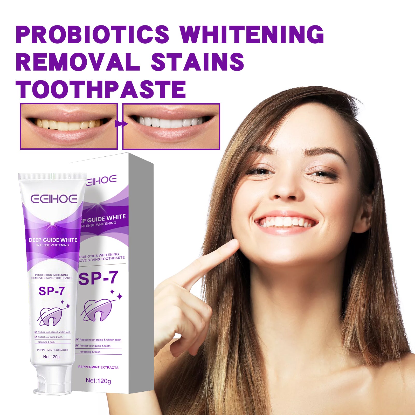 Probiotic Toothpaste, Cleaning Stains And Tartar Fresh Breath Whitening Toothpaste