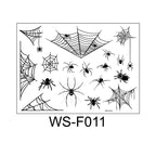 Halloween tattoo stickers, face stickers, spider web face stickers, tattoo stickers, waterproof, dark style, funny makeup stickers, temporary stickers