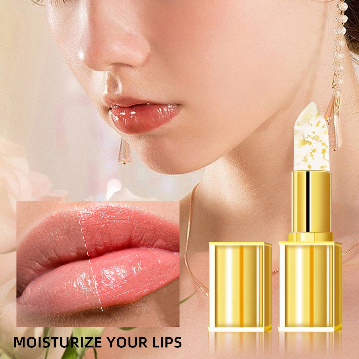Anti-smudge Gilding Warm Color-changing Lipstick