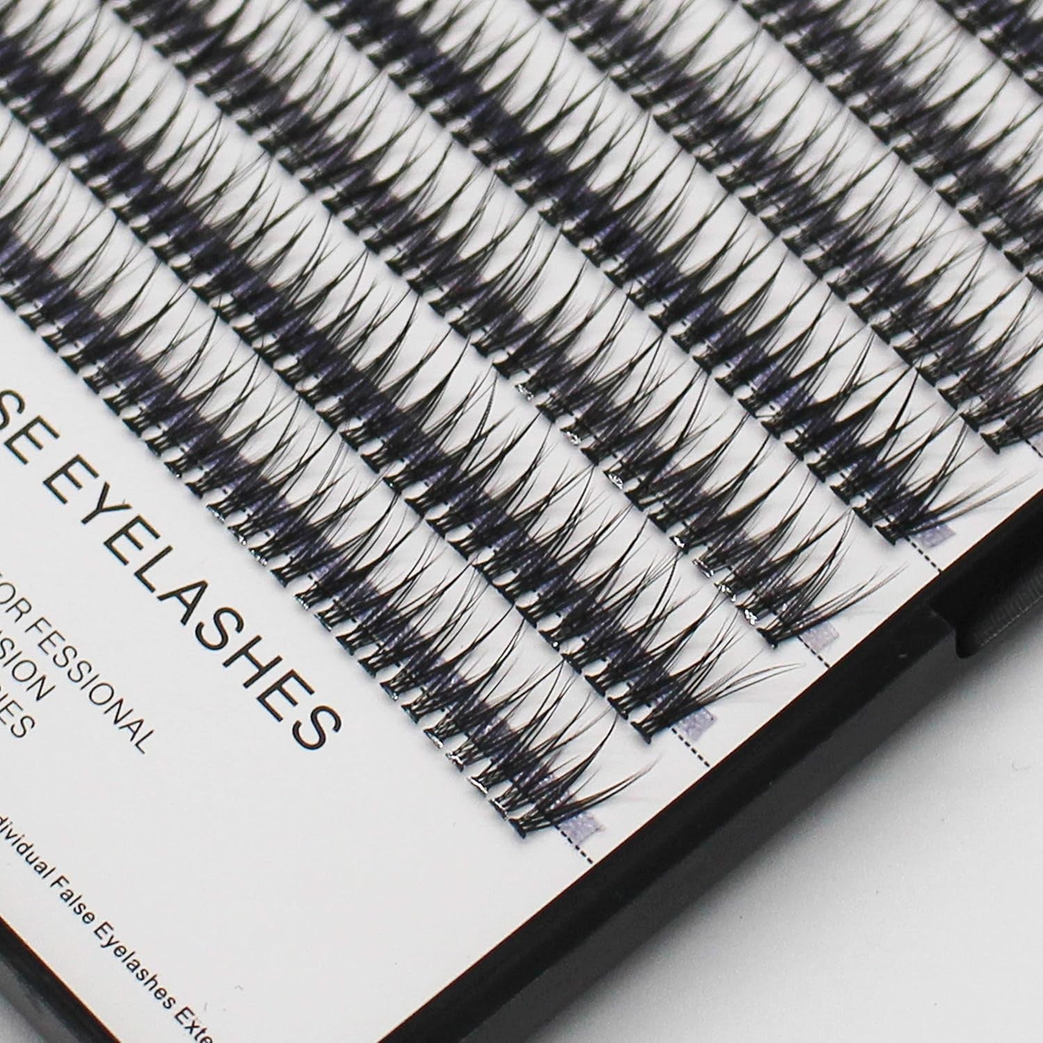 400Pcs D Curl Lash Clusters 8-10-12-14Mm/10-12-14-16Mm MIX Fish Tail Lash Cluster Premade Volume Lash Fans Volume Lashes Knotted (Black 10Mm)