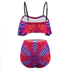 Colorful Ladies Loose Top Bikini Swimsuit