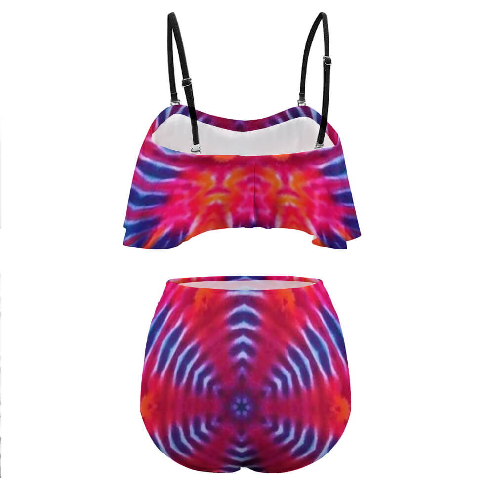 Colorful Ladies Loose Top Bikini Swimsuit