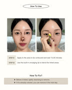 One Day Tinted Shading Korean Vegan, Waterproof, and Long-Lasting Contour Makeup Stick with Smudging Sponge Tip for Warm Underton and Light Tone - Deep Brown