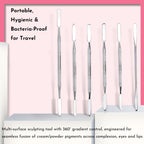 Stainless Rod Depotting Mixing Tool Foundation Mixing Stick Spurtle Spatula Concealer Makeup Eye Shadow Cream Pigments Mixing Tool Nail Art Stirring Rod Cream