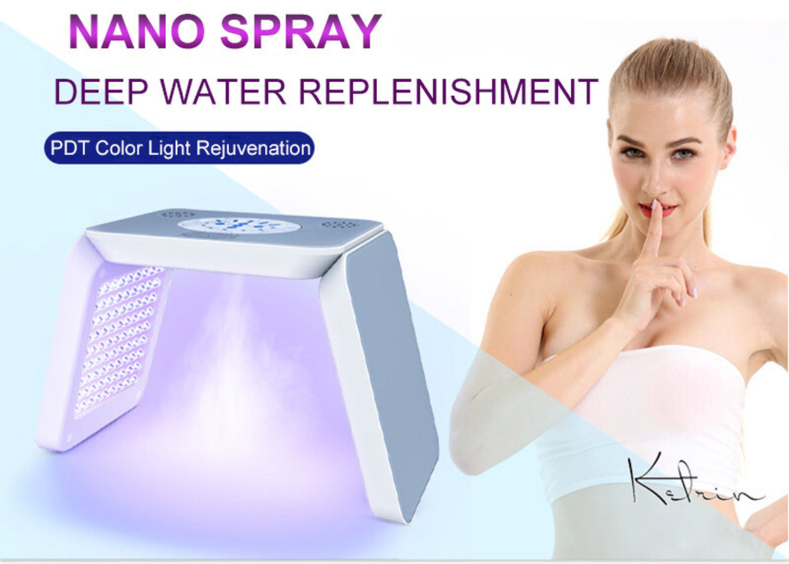 7 Colors PDT LED Light Therapy Facial Mask Rejuvenation Nano Sprayer SPA Machine