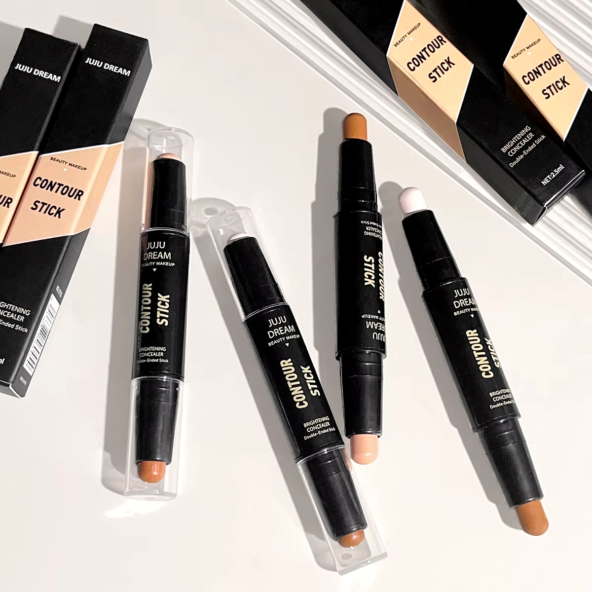 Double-Ended Dual-Purpose High-Light Trimming Stick, Three-Dimensional Contour, Nose Shadow, Facial Shape, Brighten and Trimming