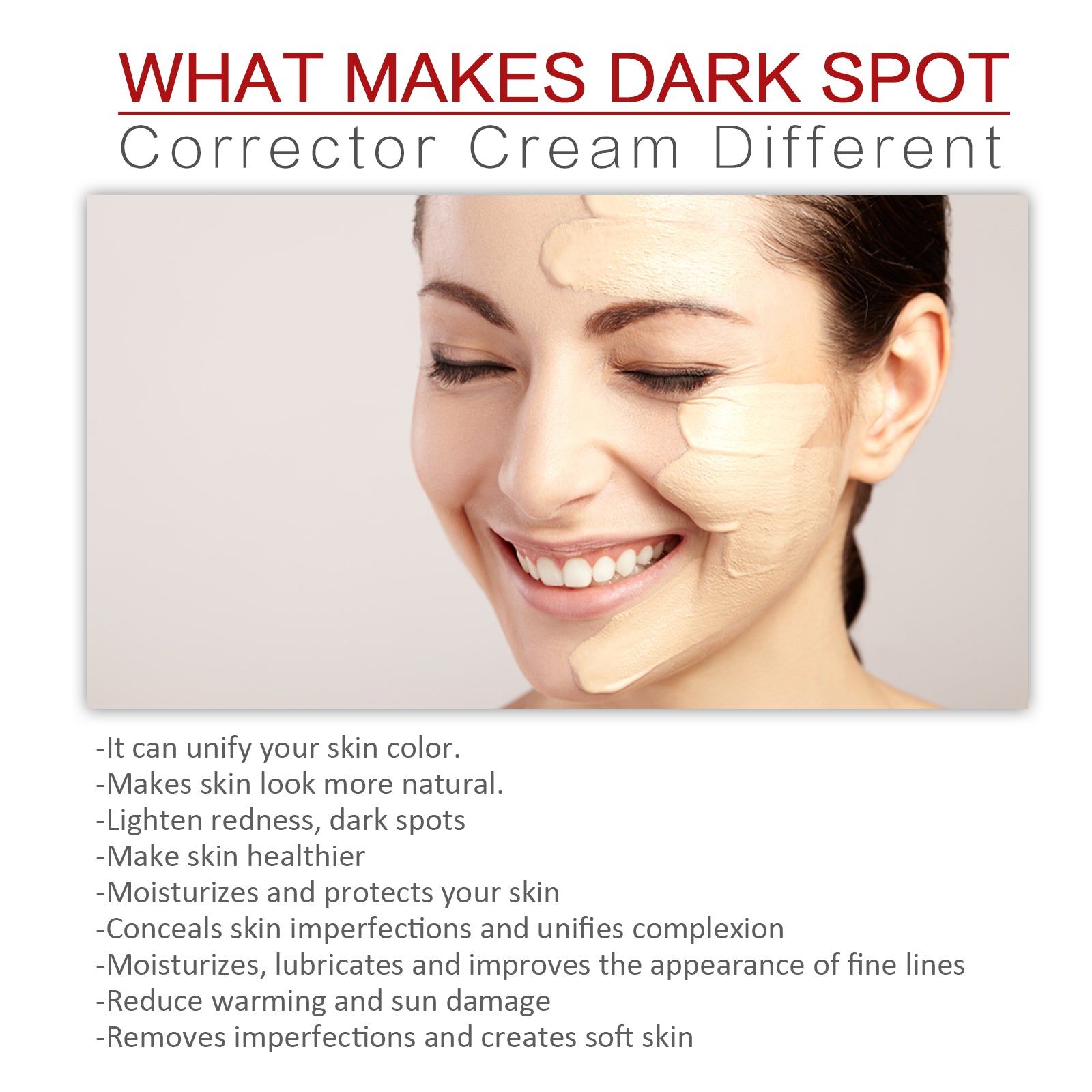 3 In 1 Color Correcting Cream, Cover Dark Spots, Moisturize Skin Care And Isolate Foundation