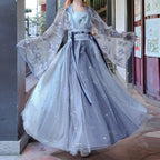 European and American Halloween Printed Dress with Long Sleeves - Women's Casual Womenswear