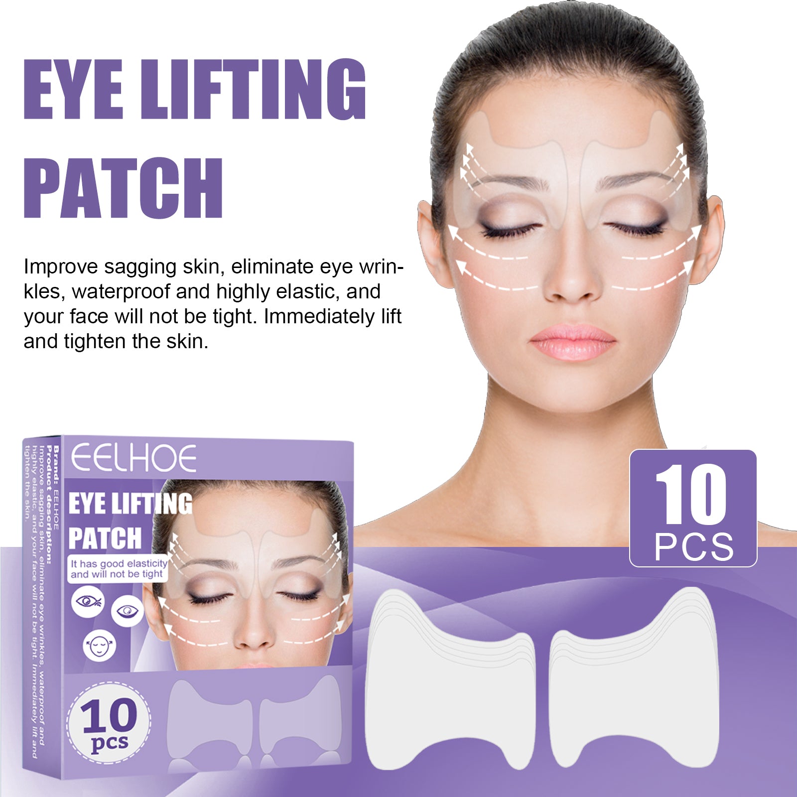 Eye Lifting Patch, Reduces Fine Lines Under Eye Bags Multi-Action Collagen Eye Mask Firming Lift Eye Patch
