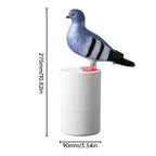 Pigeon-shaped auto sensor foam dispenser. Touchless, fine foam.