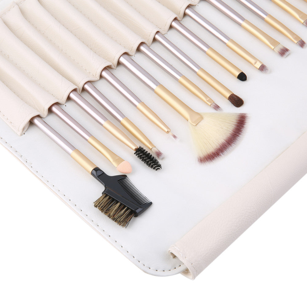 Beige Champagne Makeup Brush Suit
