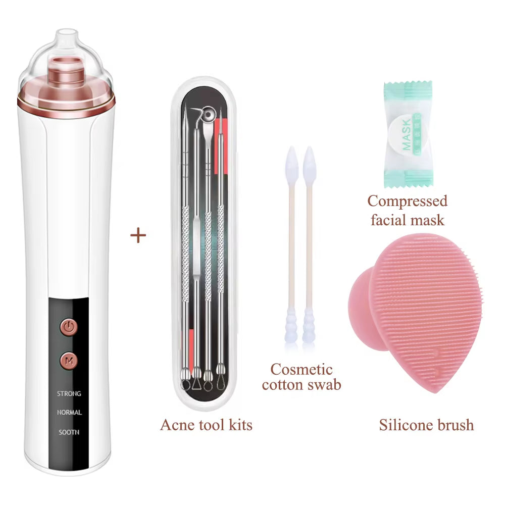 Factory Price Quick Delivery Skin Care Pore Cleaning Blackhead Vacuum Remover Rechargeable 3 Adjustable Levels Blackhead Remover