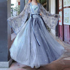 European and American Halloween Printed Dress with Long Sleeves - Women's Casual Womenswear