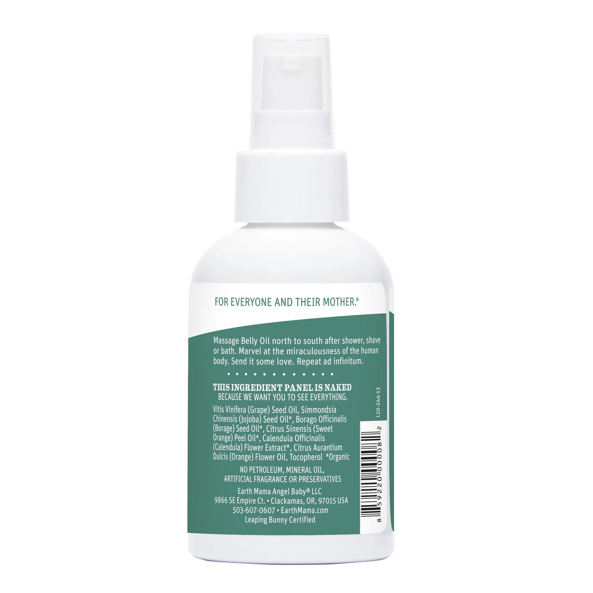 Belly Oil for Pregnancy, Prevent Stretch Marks, Dry, Sensitive Skin, 4 Fl. Oz. (120 Ml)