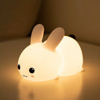 LED Rabbit Night Light Remote Control Dimmable RGB Rechargeable Silicone Bunny Lamp for Children Baby Toy Gift Touch Sensor