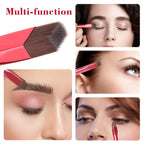 Multi-function Eyebrow Stamp Brush - Square Angled Design For Filling Brows, Concealer & Hairline Makeup. Professional Wild Brow Tool With Precision Edge For Flawless Eyebrow Shaping & Face Contouring