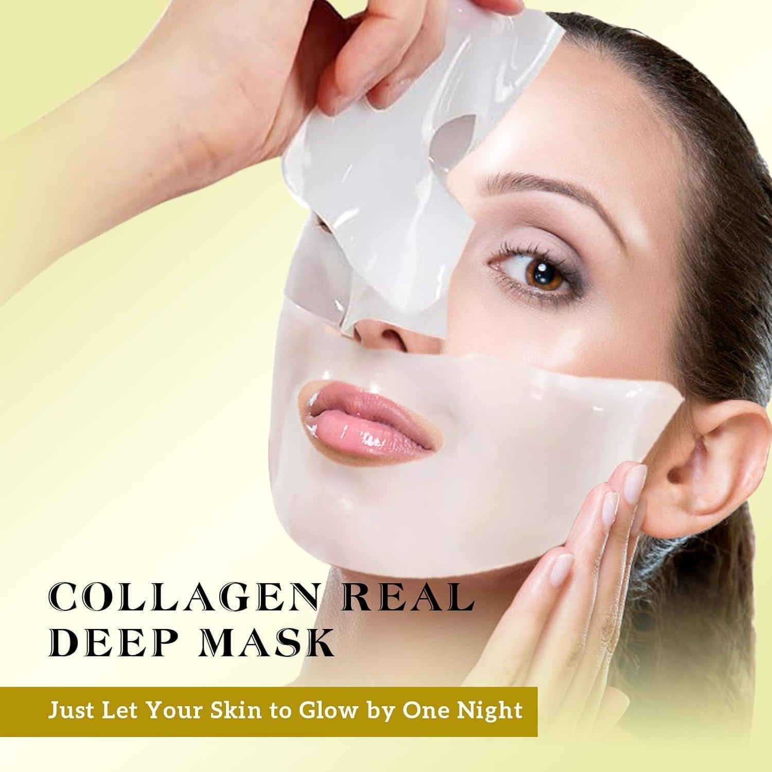 Bio-Collagen Real Deep anti Wrinkle Lifting Mask, Overnight Hydrating Face Mask for All Skin Types, Original Bio Collagen Face Mask for Moisturizing, Firming, Glowing, Plump Skin, 17 Packs