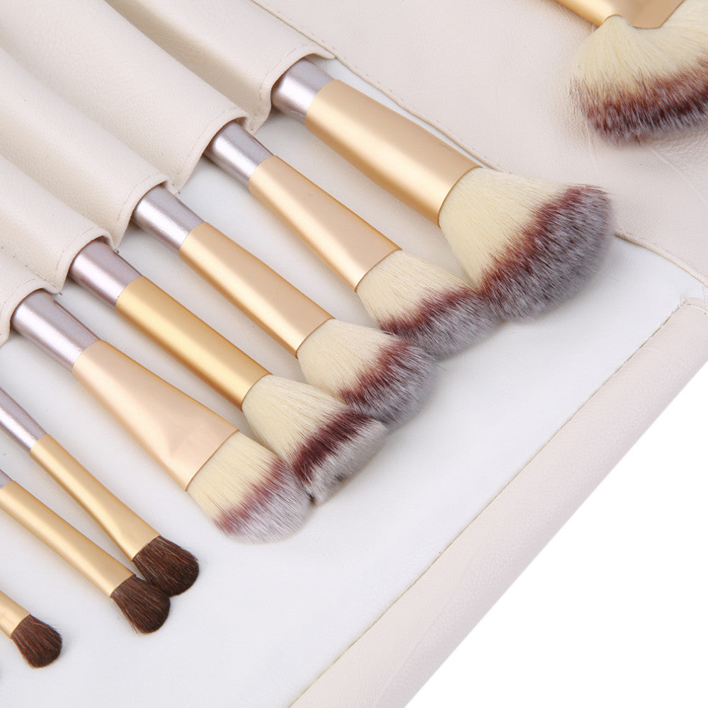 Beige Champagne Makeup Brush Suit