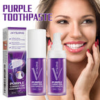 Purple Brightening White Toothpaste, Cleaning Stains Fresh Breath Brightening And Whitening Teeth Toothpaste