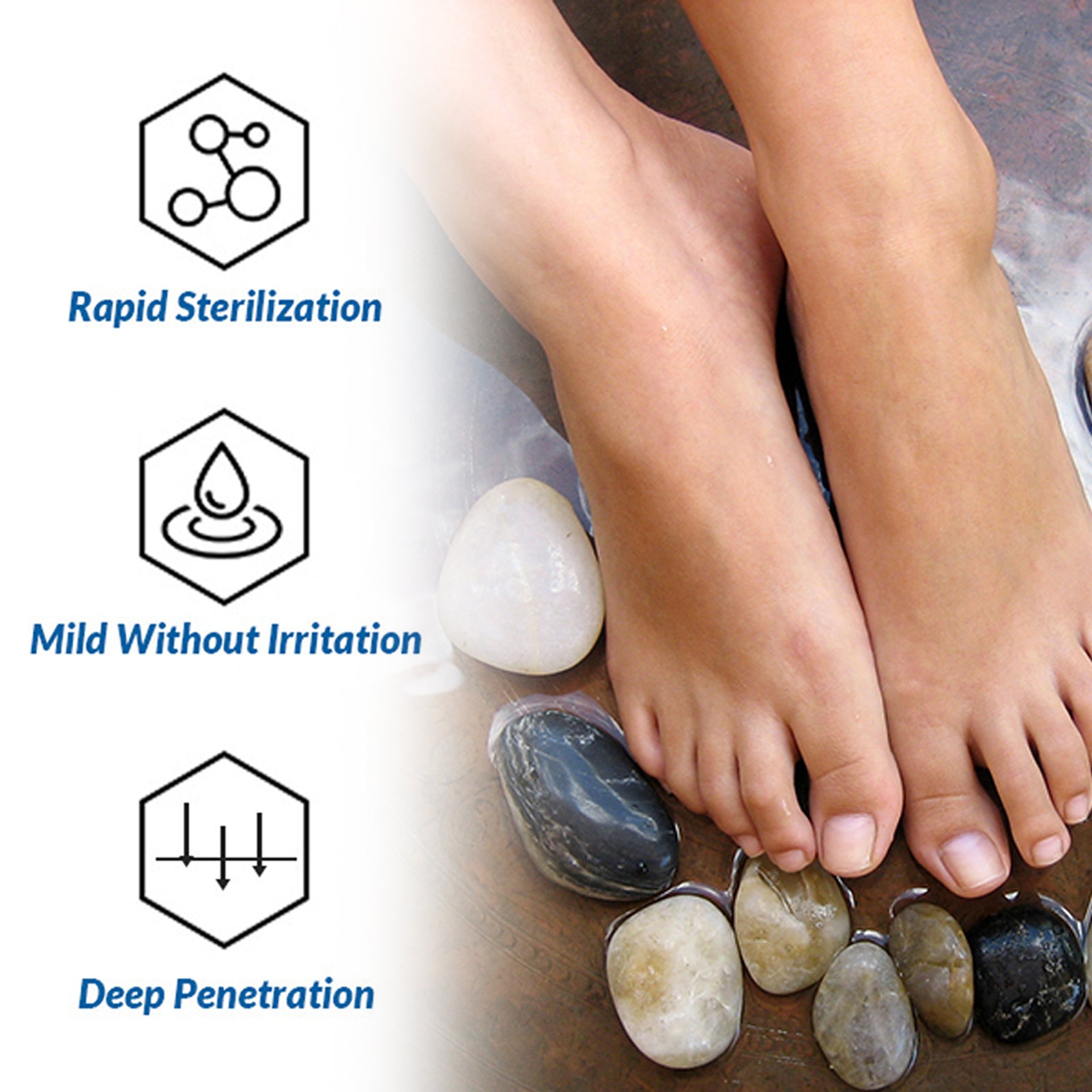 Foot Inflammation Bath Soothing Gel Beads, Clean Odor Gray Nail Swelling Repair Bright Nail Care Foot Bath Beads