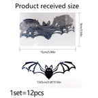 Halloween 3D Butterfly Bat Home Decor Wall Sticker 12 Pack Butterfly Sticker Wall Sticker
