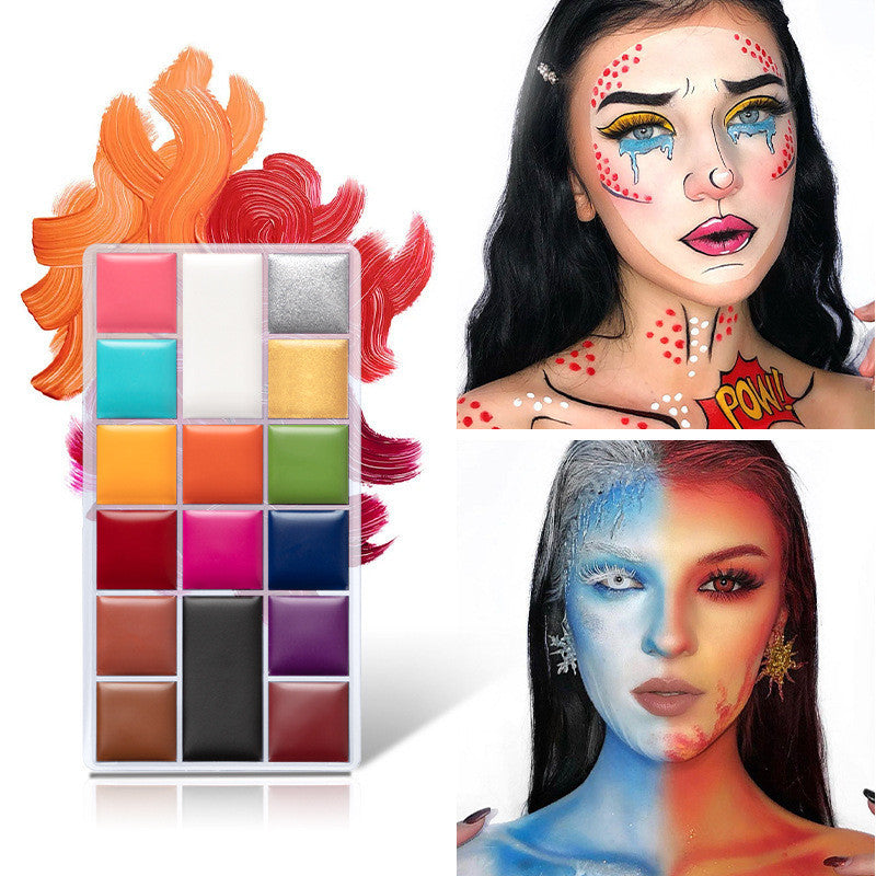 16 Colors Oil Painting Halloween Stage Makeup Watercolor
