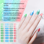 Soft Gel Nail Sticker Set Nail Paper Mini Fresh Shimmer Minimalist Soft Nail Sticker