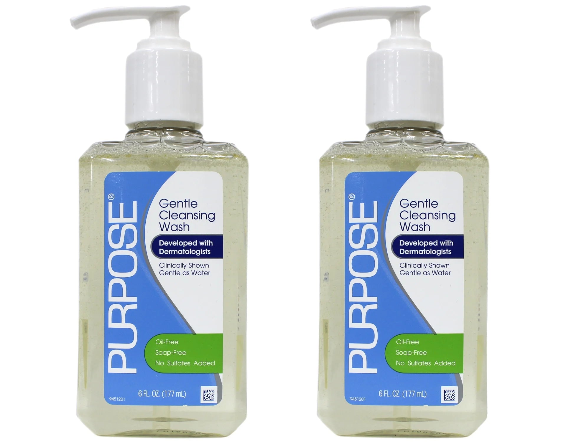 Gentle Cleansing Wash, 6-Ounce Pump Bottle - 2 Pack