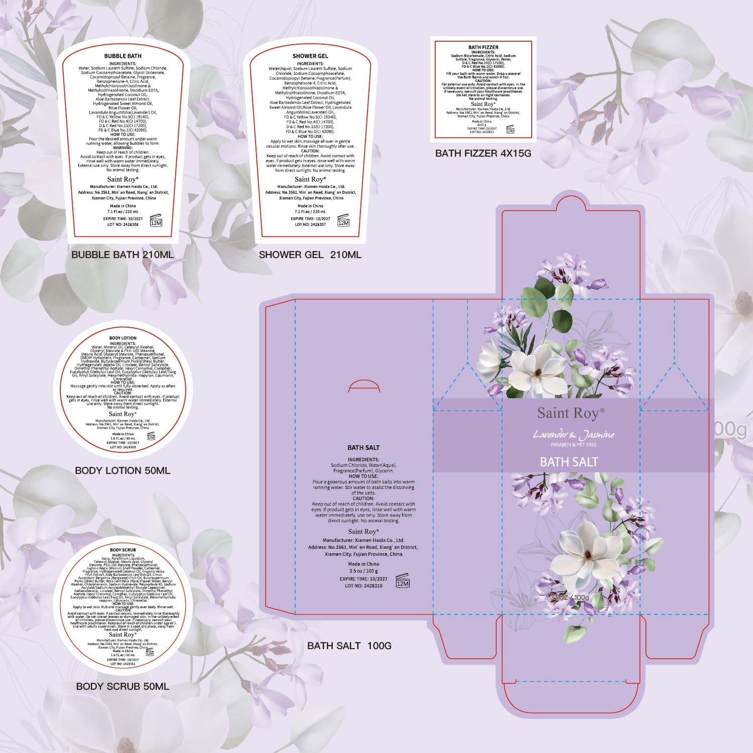 Mother'S Day Gift for Mom Spa Kit Gifts, Spa Gift Baskets for Women Get Well Gifts, 13Pcs Lavender Jasmine Luxury Spa Gift Set,Pamper Birthday Gifts for Women