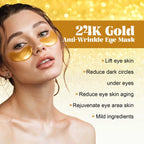 24K Gold Eye Mask Hydrating Moisturizing Fade Dark Circles Moisturizing Improving Eye Lines Brightening Eye Skin Care Eye Mask