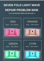 7 Colors PDT LED Light Therapy Facial Mask Rejuvenation Nano Sprayer SPA Machine