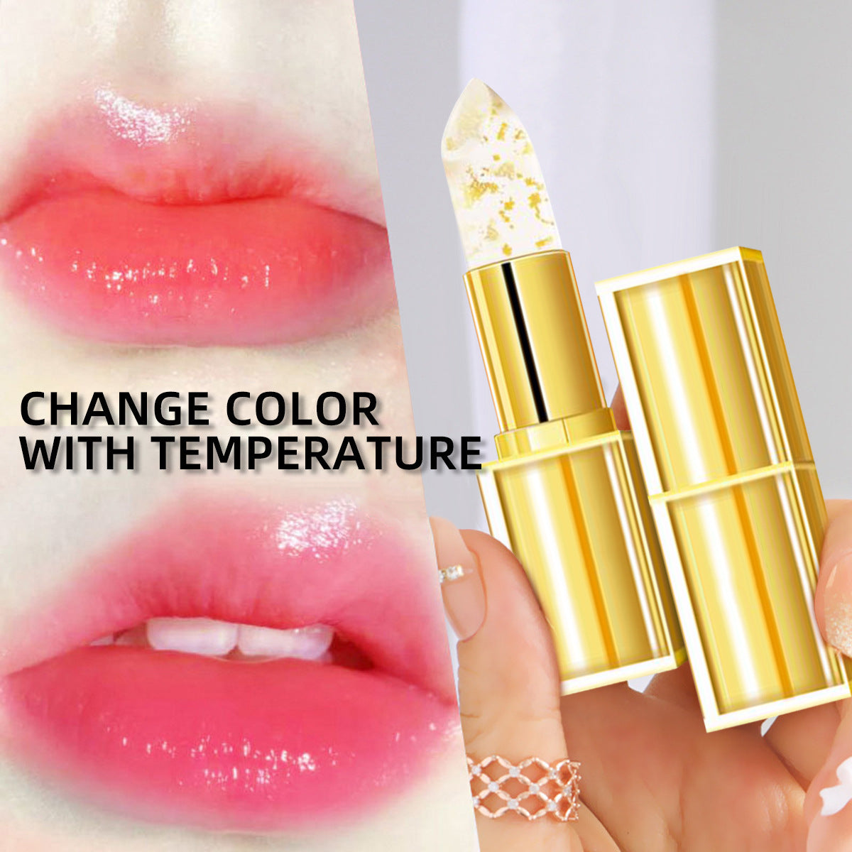 Anti-smudge Gilding Warm Color-changing Lipstick