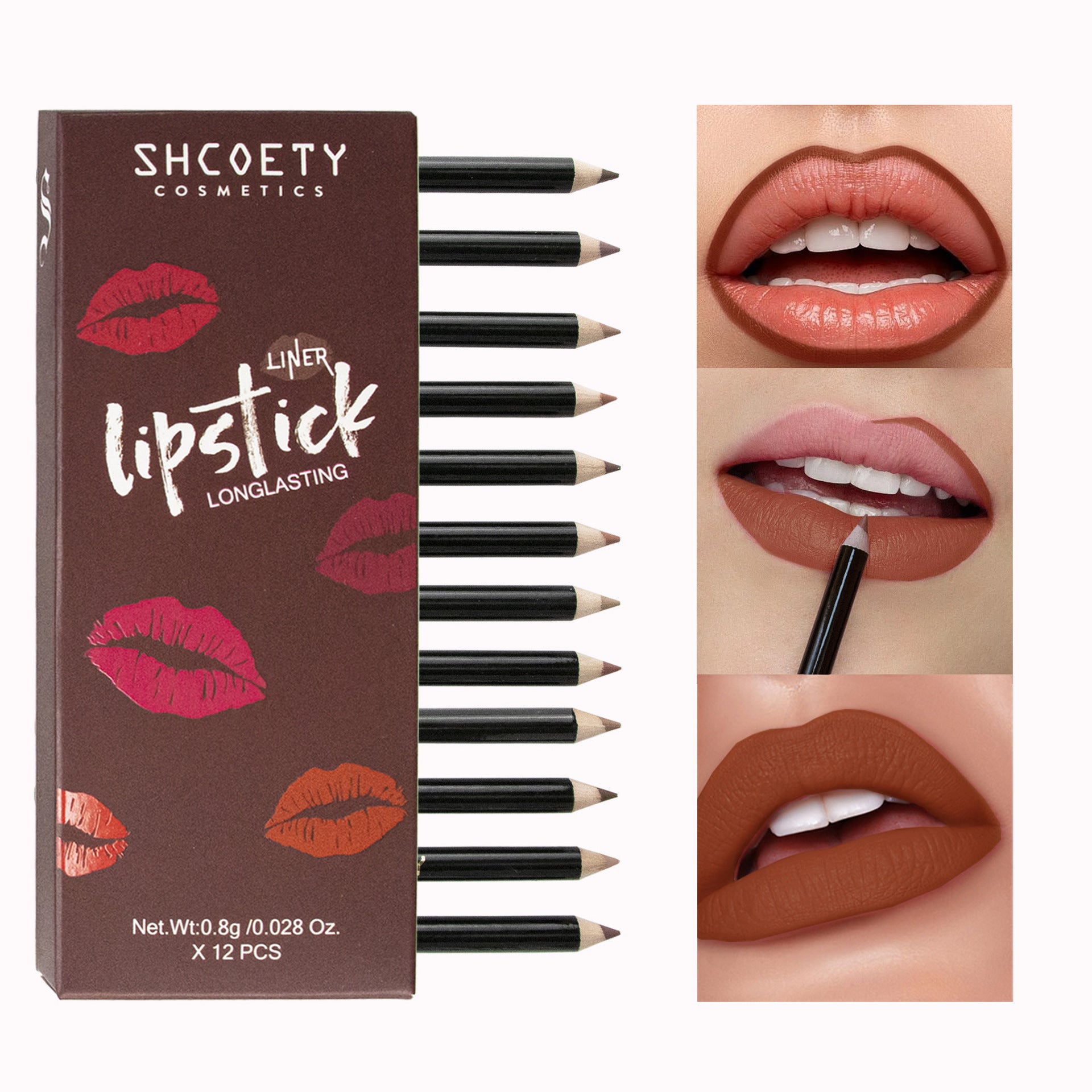 12 Colors Matte Lip Liner Suit Nude