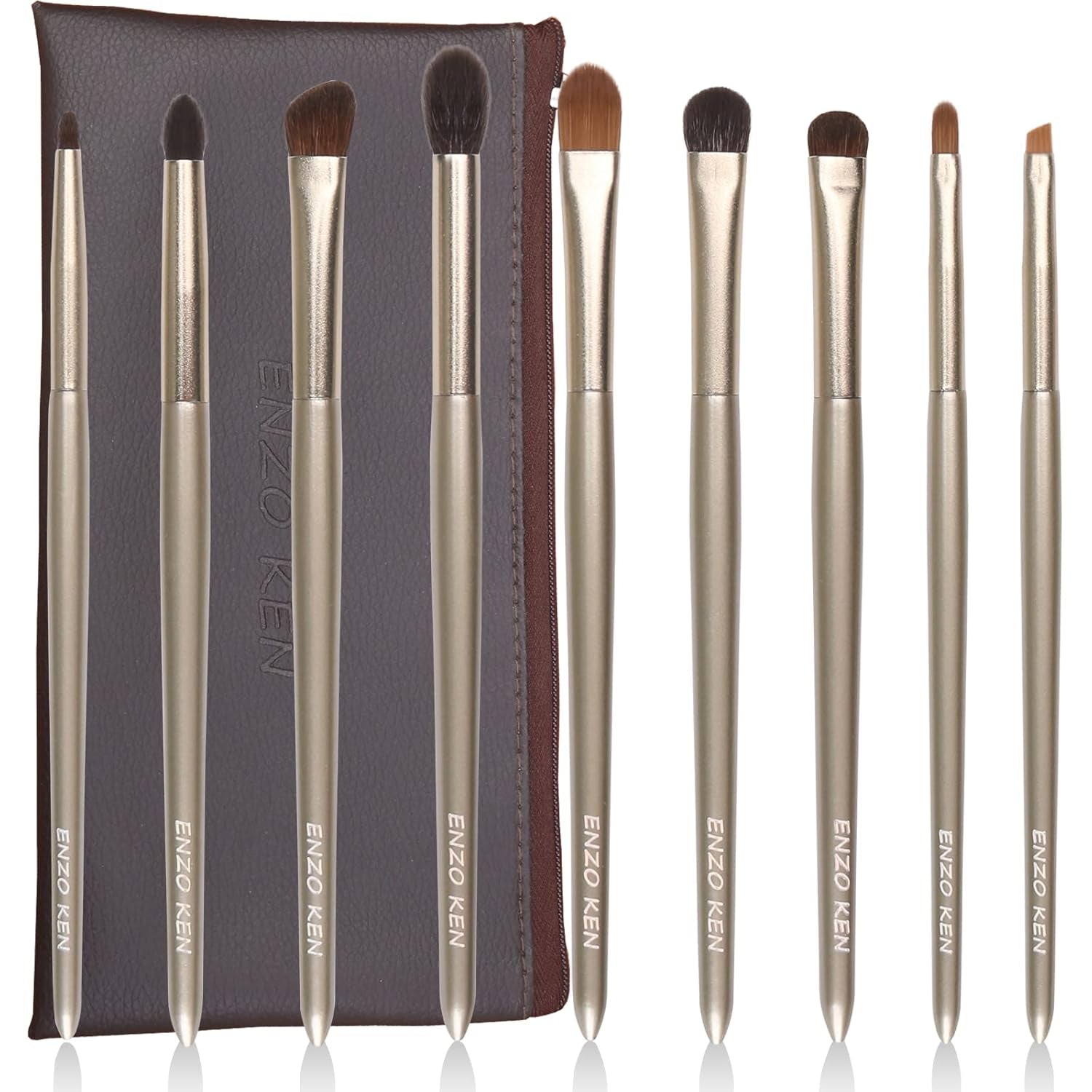 Walnut Makeup Brushes Set Professional, Natural Pony Hair Makeup Brush Set with Case, Cosmetic Brushes Makeup Set, Natural Bristle Makeup Brushes, Natural Hair Make up Brush Set Professional.