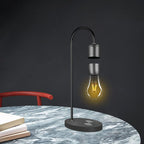 Magnetic Levitating Lamp with Wireless Phone Charger Floating Levitation Light Bulb Magnetic Table LED Night Light Bedroom Home Decoration Family Christmas Gift