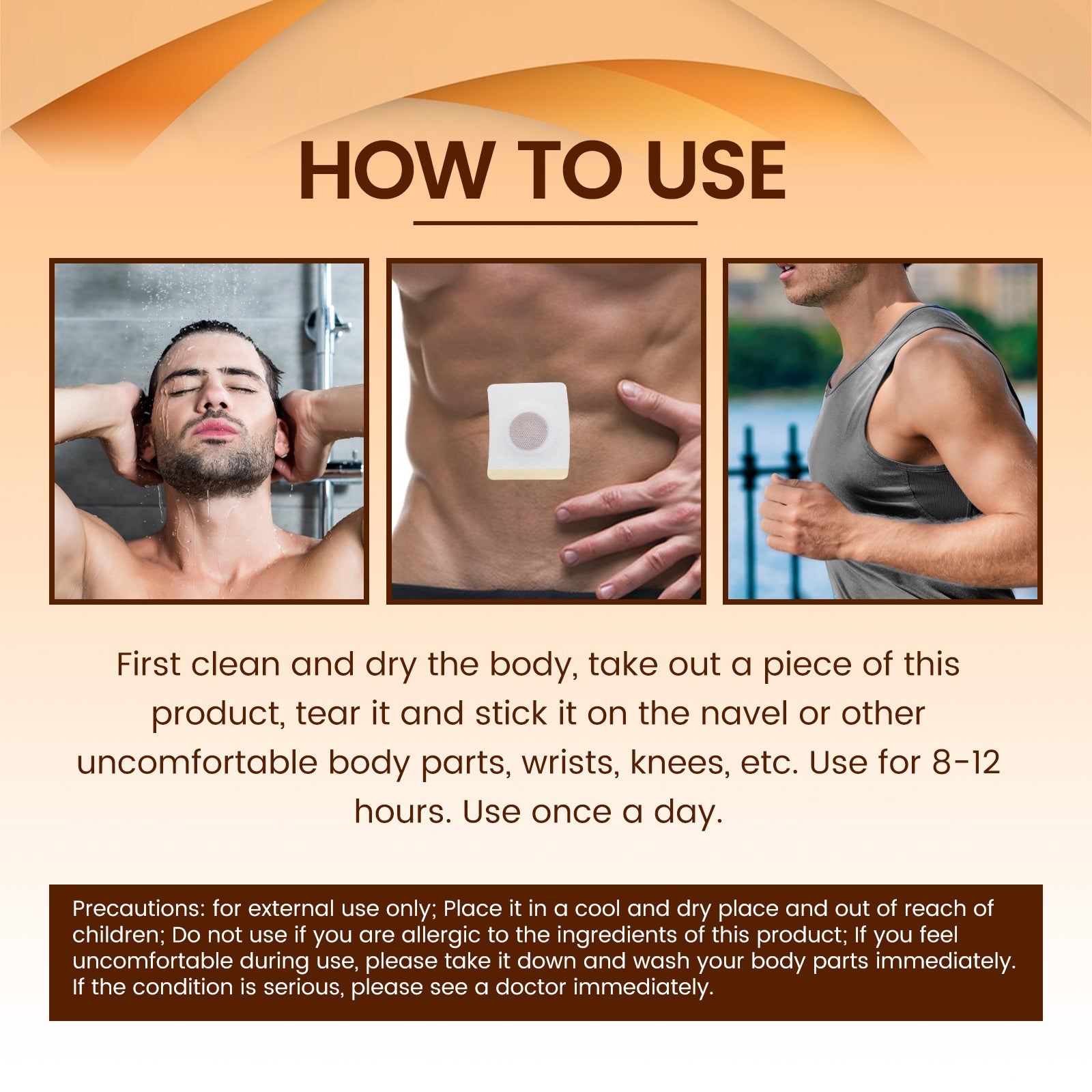 Kidney Care Patch, Relieve Lumbar Joint Pain Body Discomfort Health Care Navel Patch