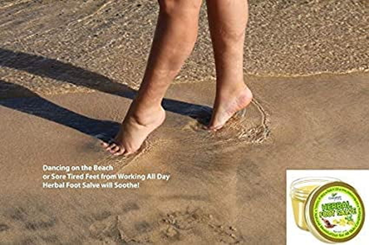 Herbal Foot Salve Tin. Skin Healing Ointment for Cracked Heels and Dry Feet- Foot Balm by