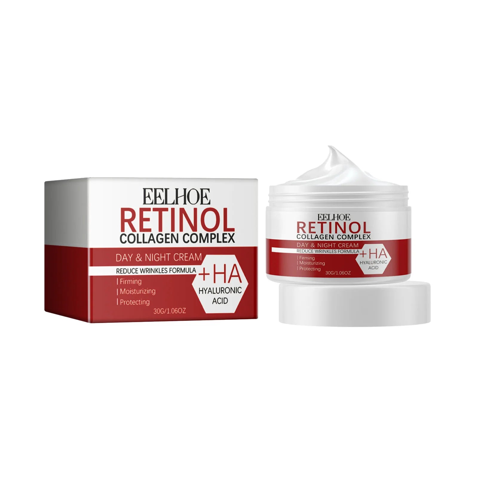 Retinol anti Aging Face Cream Collagen Hyaluronic Acid Moisturizing Skin Cream Wrinkles Removal Skin Care Products 30G