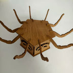 Cross-border New Ghost Halloween Spider Mini Lantern Candlestick Decorations Interesting Ornaments Wooden Craftwork