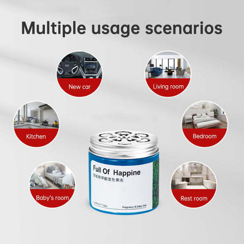 Remove formaldehyde color changing jelly gel deodorize remove formaldehyde air purifier magic box solid air freshener for new house