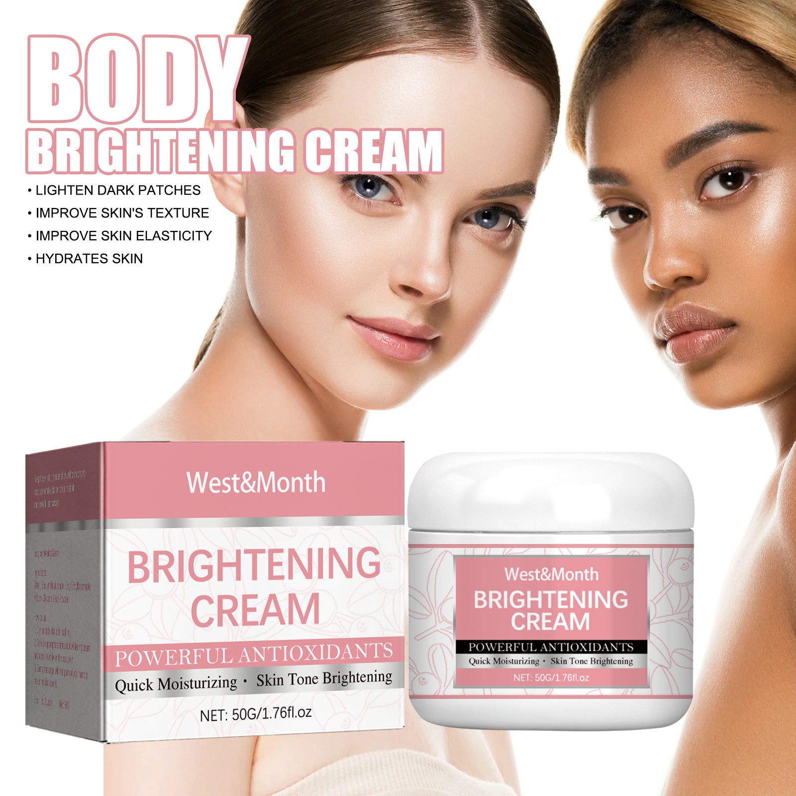 Body Brightening Cream, Repair Joint Black Fade Black Acanthosis Skin Moisturizing Whitening Skin Body Cream