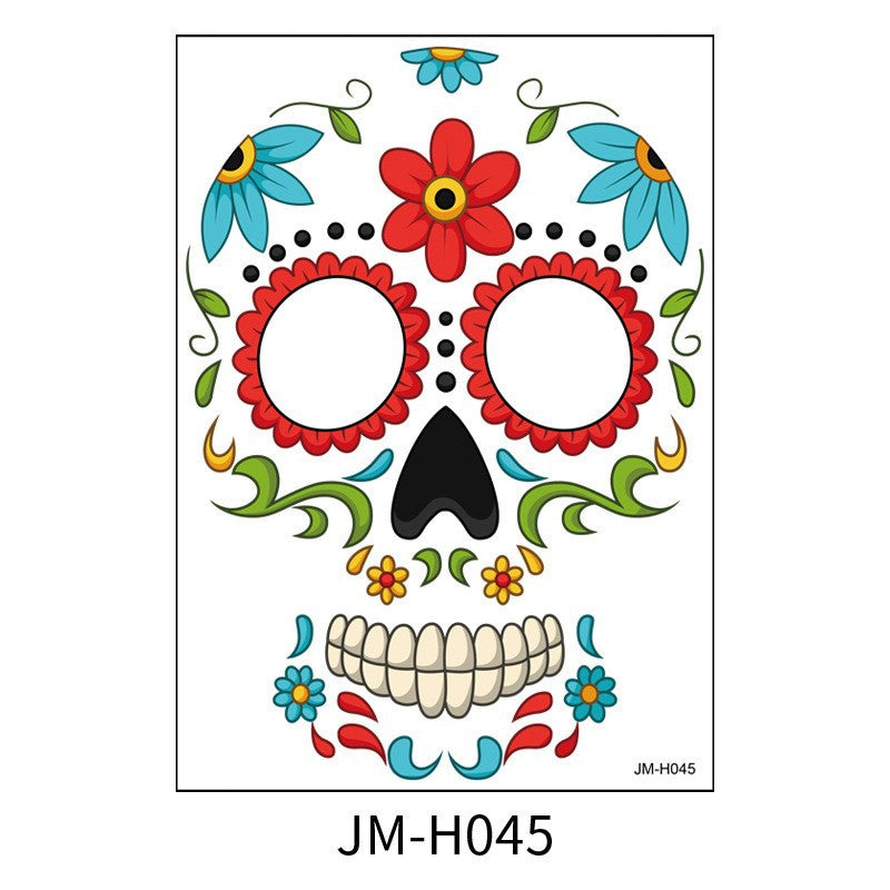Halloween Face Tattoo Stickers Makeup Ball Funny Makeup Temporary Stickers