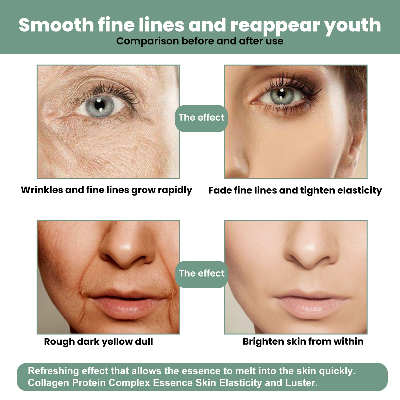 Collagen Anti-Aging Serum, Hydrates Reduces Fine Lines And Firming Skin Care Essence