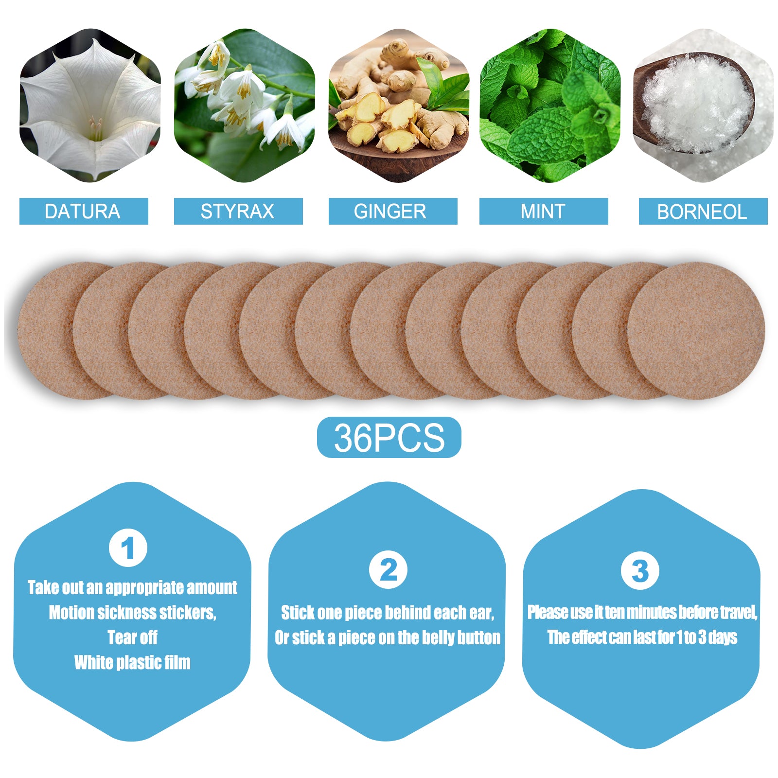 carsickness stickers Carsickness, airsickness, seasickness, earbuds, temples, travel carsickness stickers