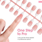 French Tip Press on Nails Gel Nail Tips - 300Pcs Pre-Colored Quick and Easy Press on Nails Almond Fake Nails with Designs DIY Nail Extensions Valentines Day Gifts for Her, Pink White